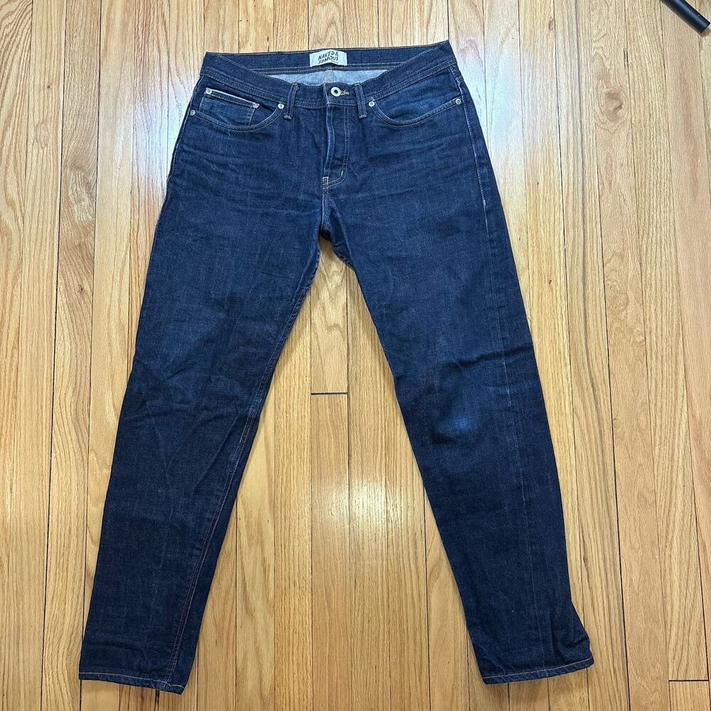 Naked & Famous Weird Guy Loomstate Selvedge Denim Jeans Size 34 (Fits 32x29)